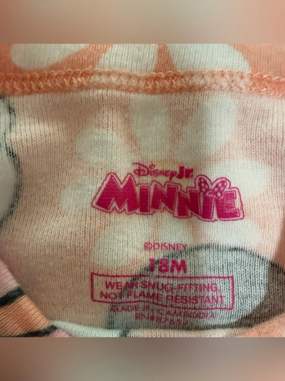 Disney Minnie Mouse Bluey Girls Pajama Bundle 3 Sets 12M 18M